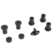 HOMCOM Kit de acessórios para porta de correr deslizante Conjunto de Trilhos de aço carbono 200x4x0.6cm(m-8)