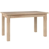 HOMCOM Mesa de Comedor Rectangular 140x80 cm para 6 Personas Tablero Laminado de 30 mm y Patas Robustas Estilo Moderno Natural(m-1)