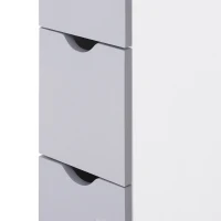 HOMCOM Armário Alto para Casa de Banho com 2 Prateleiras 1 Porta e 2 Gavetas 15x33x136 cm Branco(m-7)