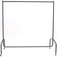 HOMCOM Charriot com Rodas 150x60x170 cm Organizador de Roupas com Rodas para Dormitório Entrada Corredor Preto(m-13)