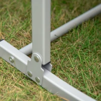 Outsunny 2er Set Sonnenliege Gartenliegen Stoffliege Relaxliege ergonomisch Aluminium Texteline Hellgrau 165 x 61 x 63 cm(m-10)