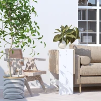 HOMCOM Folding Dining Table, Drop Leaf Table for Small Space, Kitchen, Space-Saving, Oak & White(m-6)