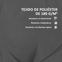 Outsunny Cojines para Palets 2-Piezas Set Acolchados de 120cm de Largo Impermeable Anti-UV para Interior y Exterior Gris Oscuro(m-5)