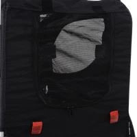 PawHut Rimorchio per Cani da Bicicletta, bianco e nero, 130x90x110cm(m-12)