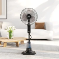 HOMCOM Pedestal Fan with Water Mist Spray, Spray Misting Fan with 70° Oscillation, Tilt Head, 3 Speeds, 3 Modes, Adjustable Mist, 3.2L Water Tank, for Home, 120 cm(m-9)