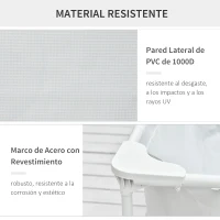 Outsunny Piscina Desmontable Tubular 292x190x75 cm con Depuradora de Cartucho 1200L/H Piscina Rectangular de Exterior para Adultos y Niños 3600L Gris(m-6)