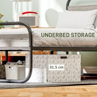 HOMCOM King Size Steel Industrial Bed Frame - Black(m-5)