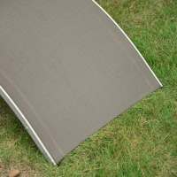 Outsunny 2er Set Sonnenliege Gartenliegen Stoffliege Relaxliege ergonomisch Aluminium Texteline Hellgrau 165 x 61 x 63 cm(m-11)