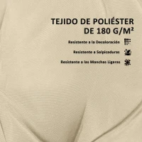 Outsunny Conjunto de 2 Cojines para Palets Acolchados de 120cm de Largo Impermeable Anti-UV para Interior y Exterior Beige(m-5)