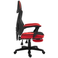 Vinsetto Cadeira de escritório ergonômica  ajustável em altura giratória de 360 ° Reclinável até 135 graus comapoio de braços Apoio para os pés retrátil 58x72x108-118 cm Vermelho(m-11)