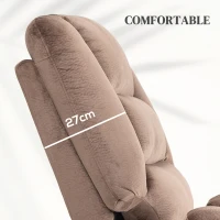 HOMCOM Velvet-Feel Electric Lift-and-Recline Massage Armchair, with Remote - Brown(m-8)