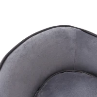 PawHut Sofá para animais de estimação acolchoado de madeira com almofadas grossas e bolso de armazenamento 68,5x40,5x40,5 cm Cinza(m-8)