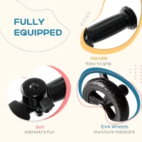 HOMCOM Kids Trike Toddler Tricycle Children Ride on 3 Wheels Bike For 1.5 - 4 Years Black(m-6)