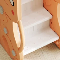 AIYAPLAY Tobogán Infantil con Columpio con Barandilla y Canasta 4 en 1 para Niños de +18 Meses 147,5x160x107 cm Naranja(m-9)