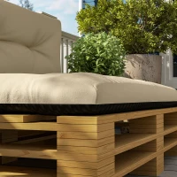 Outsunny Conjunto de 2 Cojines para Palets Acolchados de 120cm de Largo Impermeable Anti-UV para Interior y Exterior Beige(m-9)