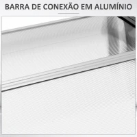 Outsunny Marquise de Proteção para Portas e Janelas 122x89x24 cm Transparente e Preto(m-7)