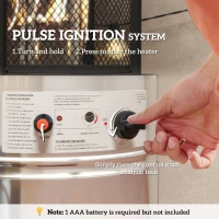 Outsunny 11Kw Adjustable Heat Gas Patio Heater(m-6)