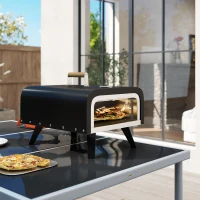 Outsunny Gas Powered 12" Pizza Oven - Black(m-9)