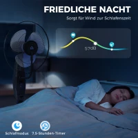 Wentylator HOMCOM, Nebelventilator, 3 prędkości, Timer, Nawilżacz, Czarny(m-7)