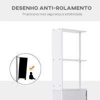 HOMCOM Armário Alto para Casa de Banho com 2 Prateleiras 1 Porta e 2 Gavetas 15x33x136 cm Branco(m-6)