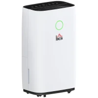 HOMCOM 20L/Day Portable Dehumidifier for Home, with LED Screen, Sleep Mode, 24H Timer, 4L Water Tank, Electric Air Dehumidifier for Damp Laundry Bedroom Basement(m-1)