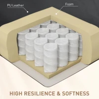 HOMCOM Massage Recliner Armchair with 150° Recline, Faux Leather, Side Pocket, Black(m-6)