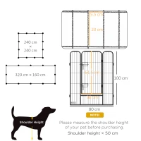 PawHut 12 Panels Heavy Duty Puppy Playpen, for Small Dogs, Indoor and Outdoor Use - Silver(m-3)
