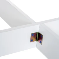 HOMCOM Folding Dining Table, Drop Leaf Table for Small Space, Kitchen, Space-Saving, Oak & White(m-9)