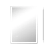 HOMCOM 70 x 50cm LED Bathroom Mirror with Lights, Dimmable Makeup Mirror, Vanity Mirror with 3 Colour, Smart Touch, Anti-Fog(m-1)
