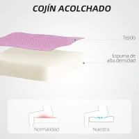 HOMCOM Silla de Oficina con Ruedas Altura Ajustable y Tapizado en Lino Sintético para Oficina o Estudio 53x43x85-93 cm Rosa(m-4)
