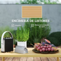 Outsunny Conjunto de Jardín de Ratán Sintético de 4 Piezas con Sofás Modulares Mesa Auxiliar y Cojines Natural(m-7)