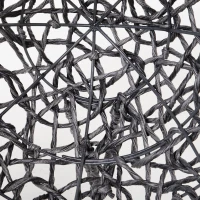 PawHut Cama para Gatos em Vime Sintético com Base de Tripé Almofada com Pelúcia e Algodão Suave Desenho Elevado Ø52x58 cm Cinza(m-9)