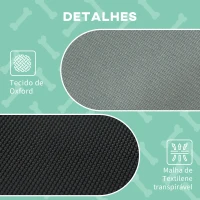 PawHut Cama elevada para animais de estimação Portátil com tecido respirável de toldo removível para interior e exterior 122x92x108 cm cinza(m-5)