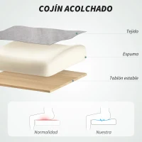 HOMCOM Silla de Oficina con Masaje Altura Ajustable y Reposabrazos Abatibles Tapizado Transpirable 66x67x113-121 cm Gris(m-5)