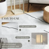 HOMCOM Three-Shelf Standing Lamp - Oak/White(m-7)