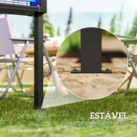 Outsunny Lâmpada Elétrica Anti-Mosquitos com Luzes LED Mata Mosquitos Elétrico 25W para Exterior Efeito 200 m² com Suporte Painel Ajustável 51,5x35x93,5 cm Preto(m-7)