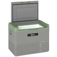 Outsunny 40L Portable Car Refrigerator - Light Green and Grey(m-1)