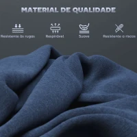 HOMCOM Conjunto de 2 Bancos de Bar Bancos Altos de Cozinha com Encosto e Apoio para os Pés Estofados em Veludo 41x52x97 cm Azul(m-4)