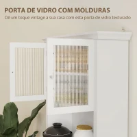 HOMCOM Armário de Cozinha Moderno com 1 Gaveta 4 Portas e Prateleiras Ajustáveis Armário Alto de Cozinha 79x40x180 cm Branco(m-6)