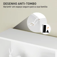 HOMCOM Estante de 4 Níveis Estante para Livros com 2 Prateleiras Ajustáveis para Sala de Estar Escritório Quarto 60x24x115,5 cm Branco(m-6)