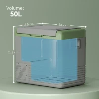 Outsunny 50L Portable Car Refrigerator - Light Green and Grey(m-3)
