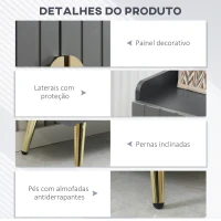 HOMCOM Sapateira com Prateleira Aberta e Prateleiras Ajustáveis para 15 Pares de Sapatos para Corredor Entrada 60x33x100 cm Cinza Escuro(m-7)