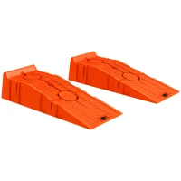 DURHAND Set 2 Rampe de Încărcare pentru Mașină din Plastic cu Sarcină Maximă 5 Tone, 91x30x21 cm, Portocaliu(m-11)