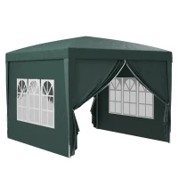 Outsunny Cort impermeabil 3x3 m pentru gradina, din Oxford, Verde(m-12)