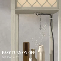 HOMCOM Three-Shelf Standing Lamp - Oak/White(m-5)