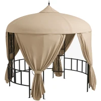 Outsunny Foisor de Gradina Rotund de 3(m), Gazebo Elegant(m-11)