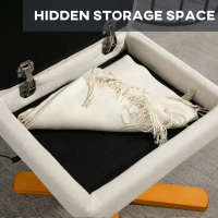 HOMCOM Fotel masujący z funkcją leżenia i podnóżkiem, nachylenie do 145°, Poliester, 80 x 86 x 99 cm, Kremowy(m-6)