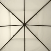 Outsunny Copertura per Gazebo da Giardino Tetto Sostitutivo Anti-UV Impermeabile in Poliestere 3x3m Crema(m-9)