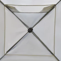 Outsunny Pavillon ca. 3x3m, wasserdicht Stabil Winterfest Pop-up Faltpavillon, UV Schutz, Faltbar Partyzelt, Gartenzelt mit Tasche, Gartenpavillon für Camping Garten, Weiß(m-11)