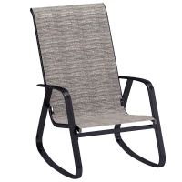 Outsunny Rocking Garden Chair - Light Brown(m-10)
